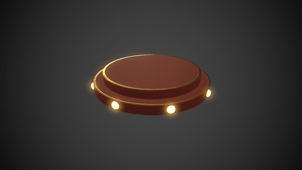 red circle stage platform 3D model