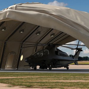 3D Portable Air Shelter with Combat Chopper