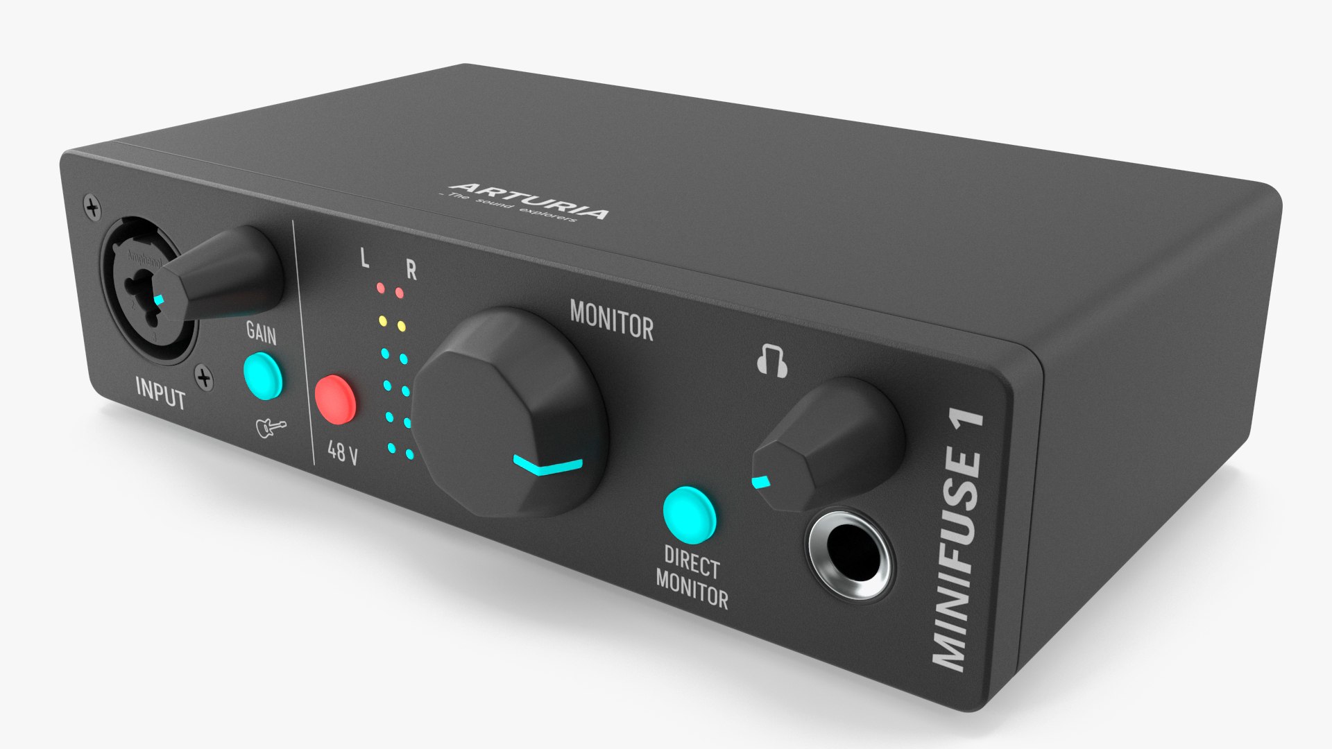 Arturia MiniFuse 1 USB Audio Interface Black 3D model preview