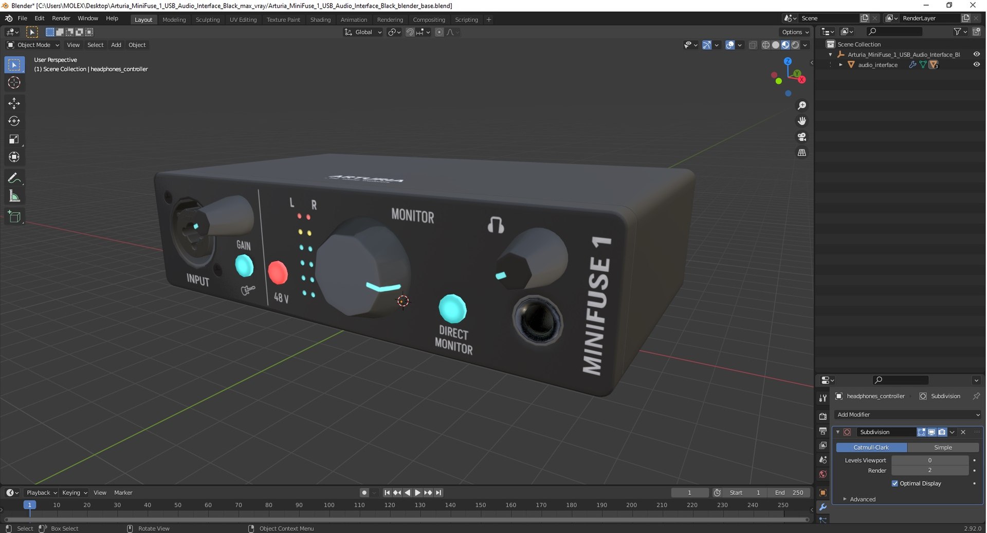 3D model Arturia MiniFuse 1 USB Audio Interface Black https://p.turbosquid.com/ts-thumb/v6/l5OjQG/Cj/arturiaminifuse1usbaudiointerfaceblack3dmodel045/jpg/1693950714/1920x1080/fit_q87/3c4945960d2dbd36f8adb1fc97280d294988ab8e/arturiaminifuse1usbaudiointerfaceblack3dmodel045.jpg