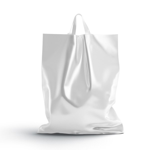 Black Loop Handle Plastic Bag - 3D Model by rebrandy