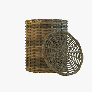 wicker wickerbasket basket 3D