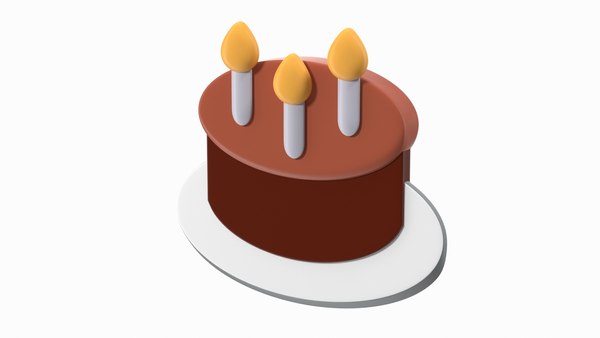 modelo 3d pastel de cumpleaños emoji - TurboSquid 1867996