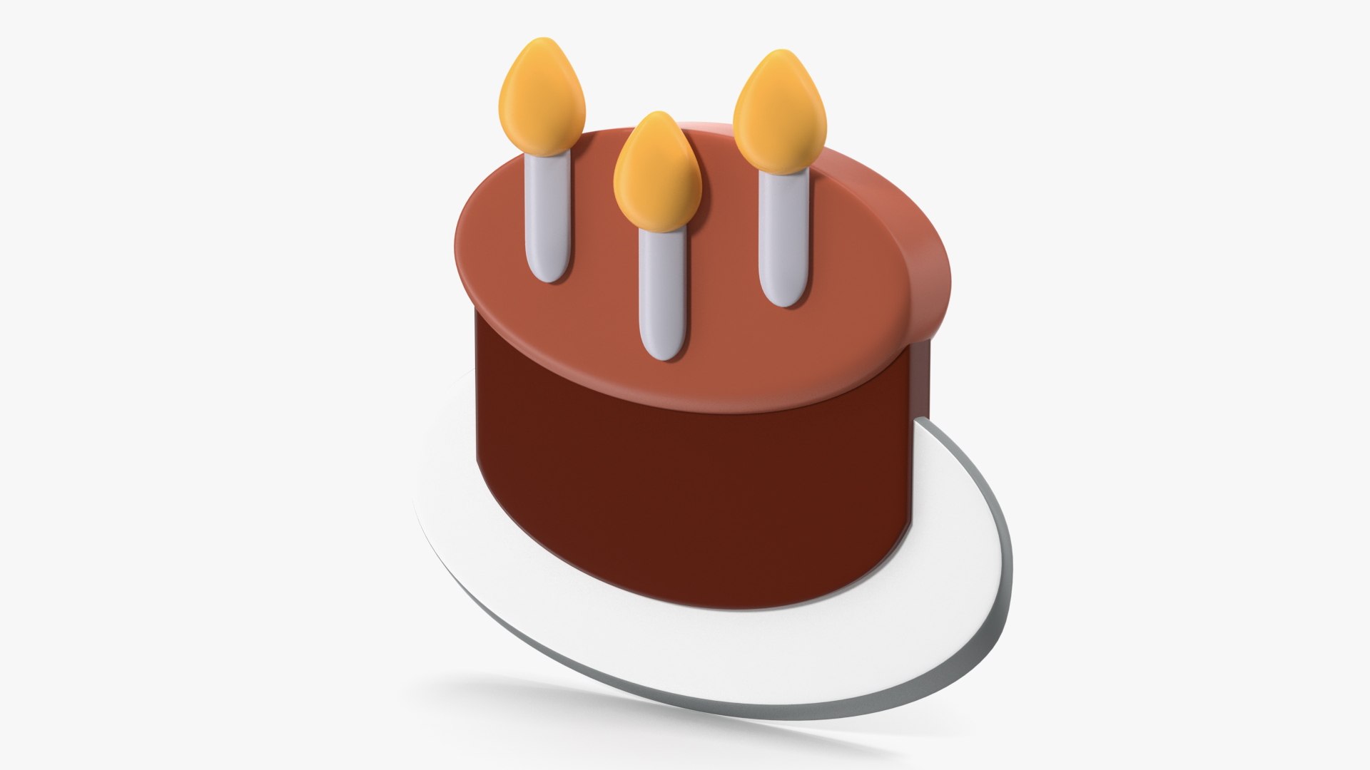 Birthday Cake Emoji 3D Model - TurboSquid 1867996
