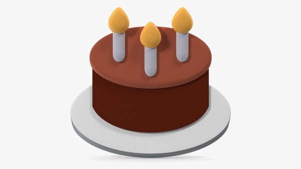 modelo 3d pastel de cumpleaños emoji - TurboSquid 1867996