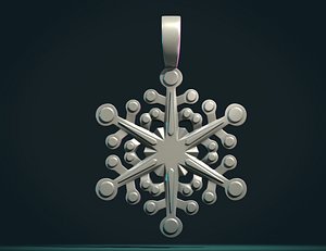 3D Snowflake pendant