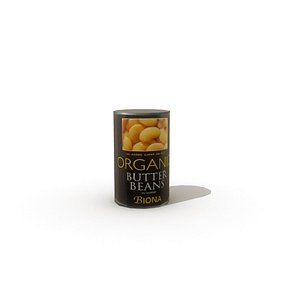 tinned butter beans 3d obj