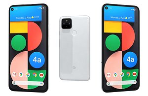 3D model Google Pixel 4a 5G White Low Poly