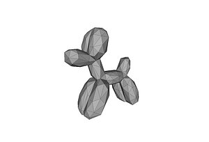 3D ballon dog model