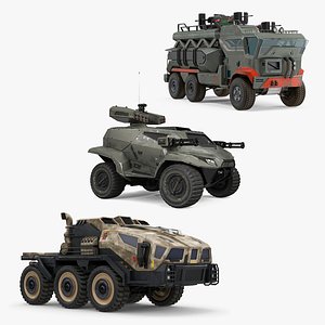 Futuristic Military Trucks Collection 2