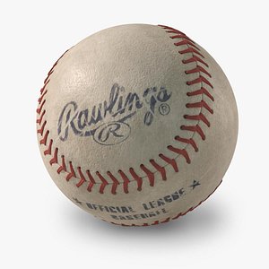 baseball rawlings old looking 3d max