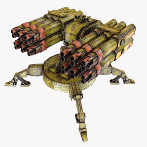 Sci-fi Spider Auto-Turret model