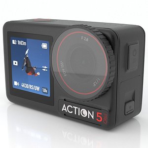 Action camera DJI Osmo Action 5 Pro Adventure Combo 3D Model 3D model