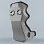 BRIDE XERO CS Black Gradation Logo Seat 3D model