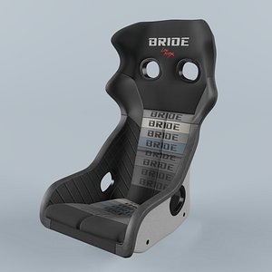 BRIDE XERO CS Black Gradation Logo Seat 3D model