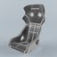 BRIDE XERO CS Black Gradation Logo Seat 3D model