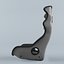 BRIDE XERO CS Black Gradation Logo Seat 3D model