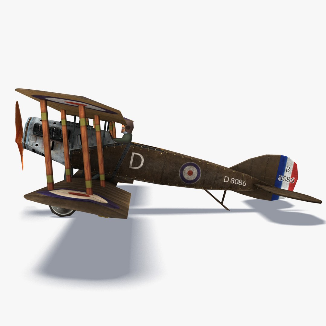 Bristol Biplane Aircraft 3d Model