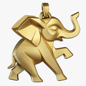 Minimalist Elephant Jewelry 3D model