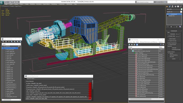 3D tunnel belt conveyor - TurboSquid 1436305