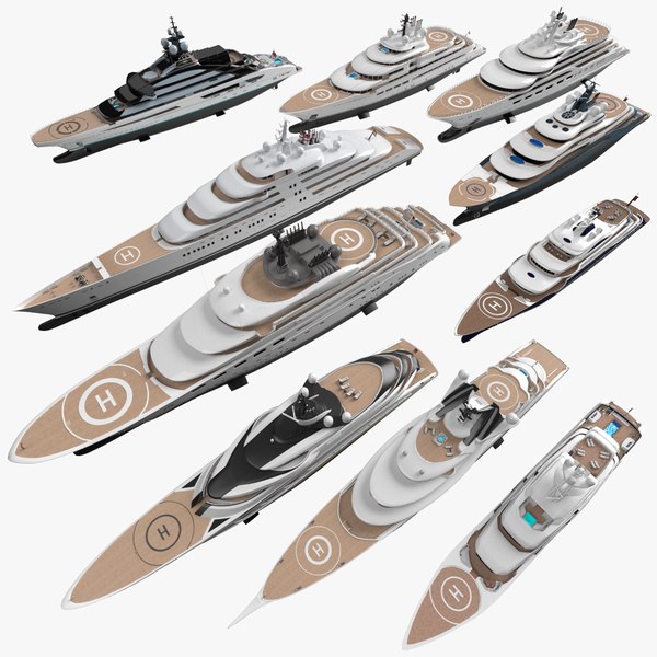 3D Lurssen Superyacht Collection