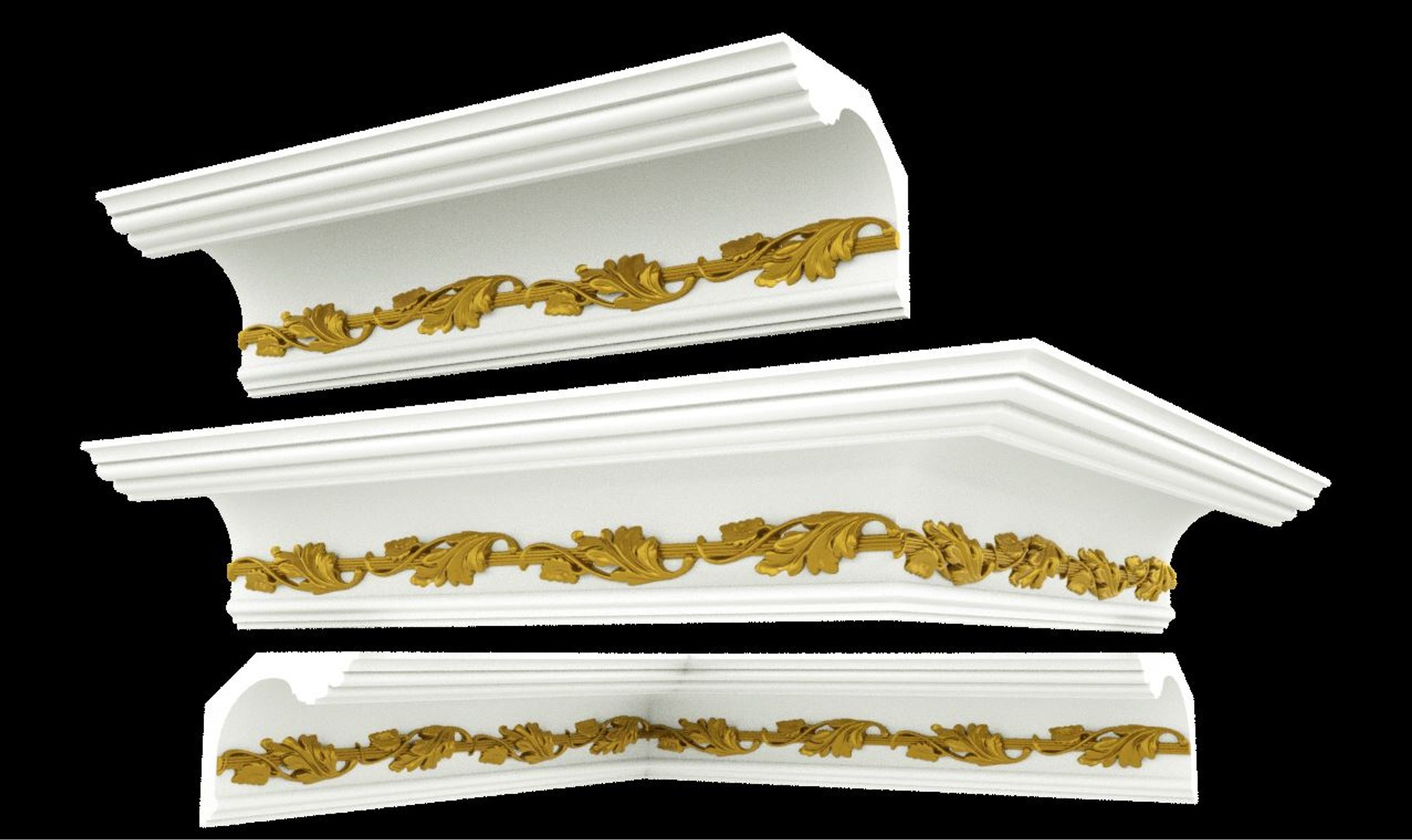 Patterned Cornices 3D Model - TurboSquid 1421156
