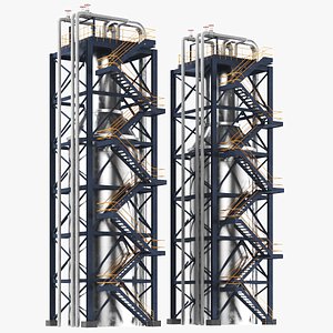 Detailed Refinery Tower 01