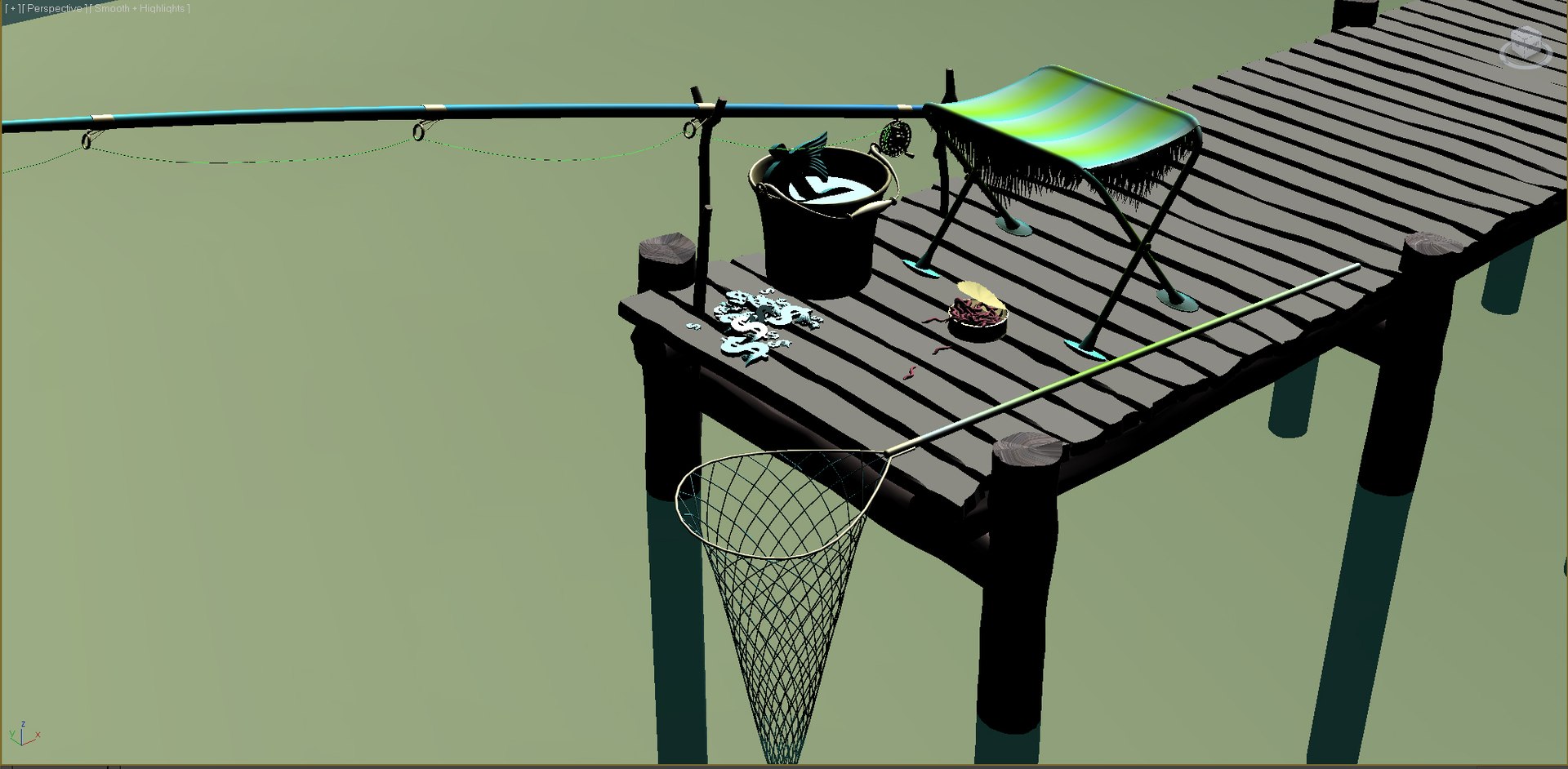 3d beach $ fishing