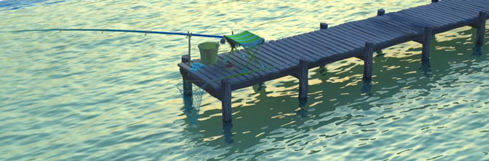 3d beach $ fishing