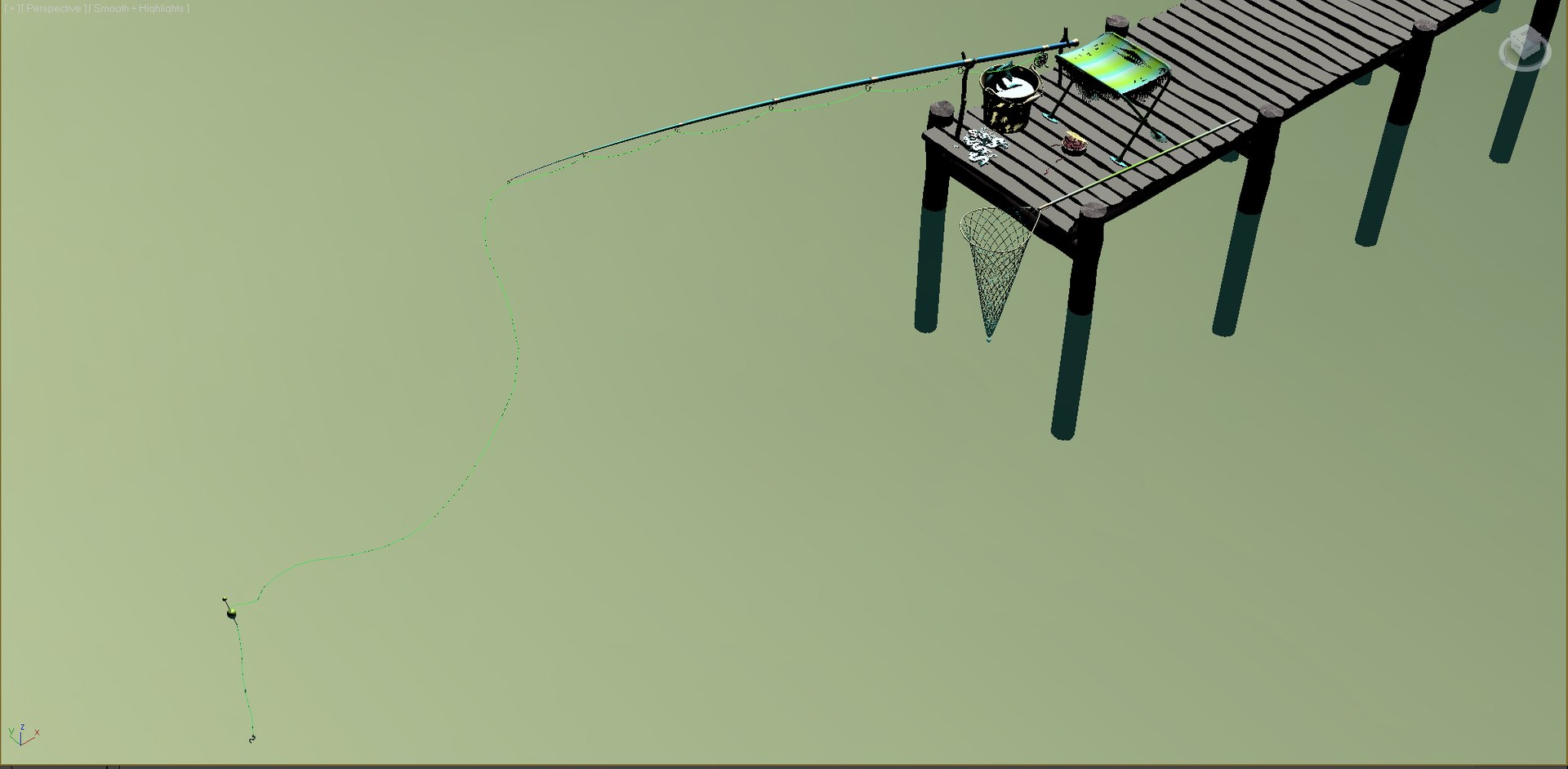 3d beach $ fishing