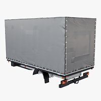 Curtain Side Tautliner Van Structure 3D Model PBR Textures
