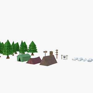 Camping Tents 3D model