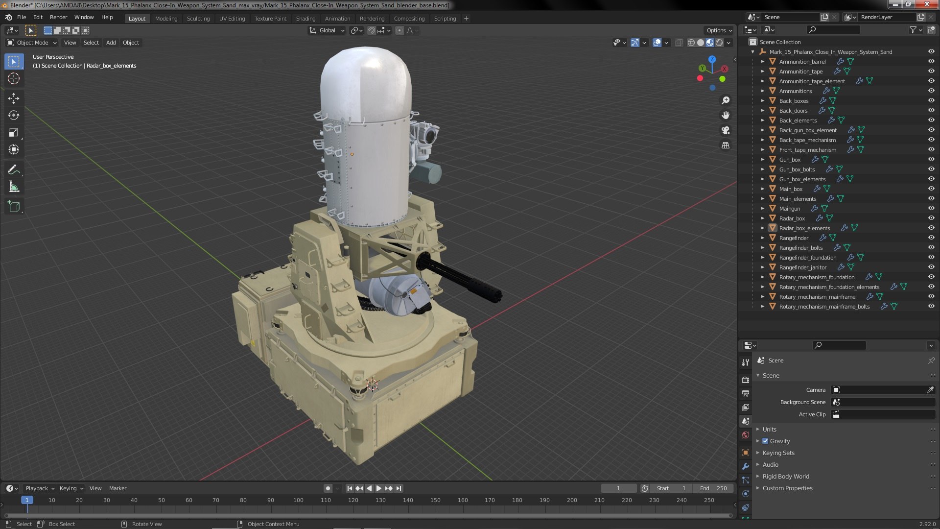 3D Mark 15 Phalanx Close-In Weapon System Sand model https://p.turbosquid.com/ts-thumb/v7/Trfh2Q/Xc/mark15phalanxcloseinweaponsystemsandc4dmodel021/jpg/1691835686/1920x1080/fit_q87/ccc8f6245b26c719fd66c7481d6f47a6be353023/mark15phalanxcloseinweaponsystemsandc4dmodel021.jpg