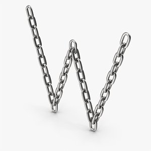 Chain Letter W 3D model