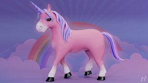 3D model Unicorn Stylized