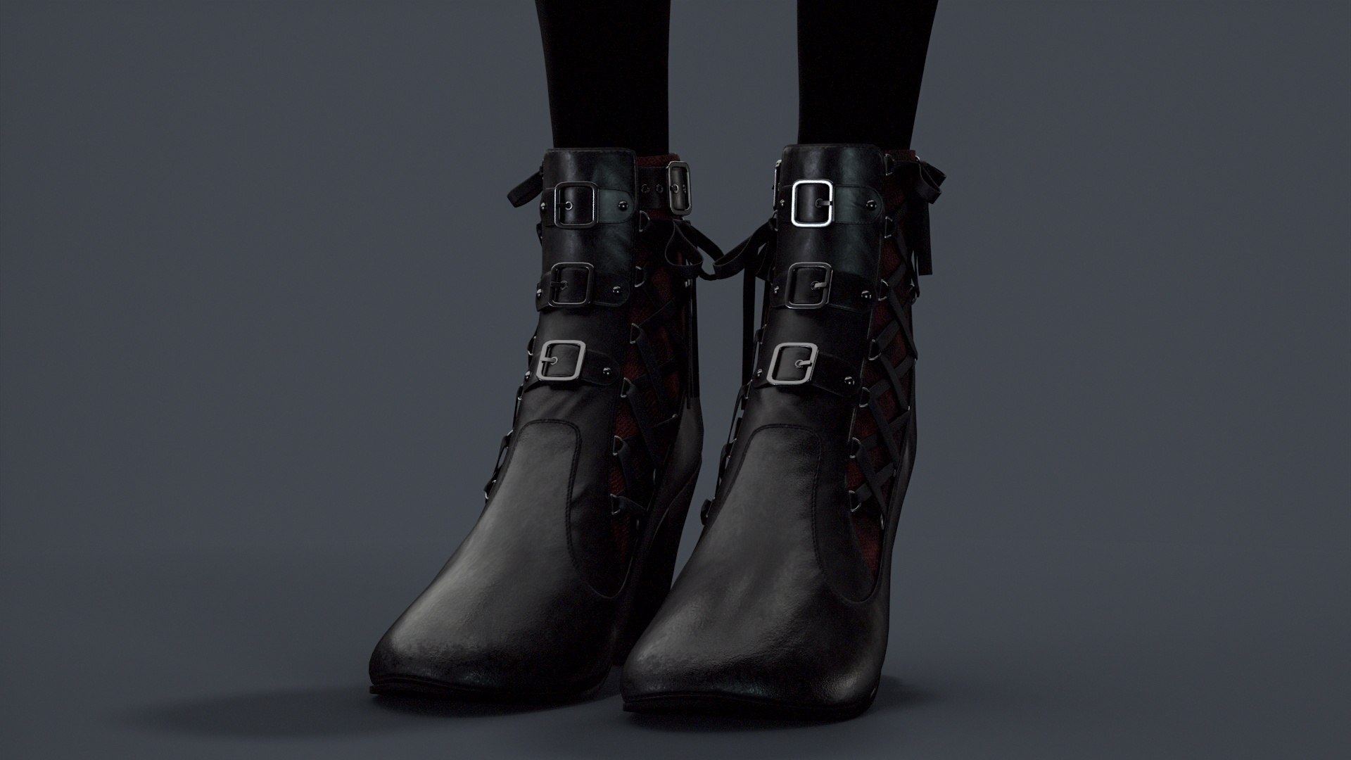 Female Leather Boots 3D Model - TurboSquid 2129288