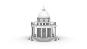 Renaissance Church-Chapel Bramante 3dm model