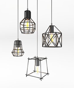 3D Cage Pendant Lights 1