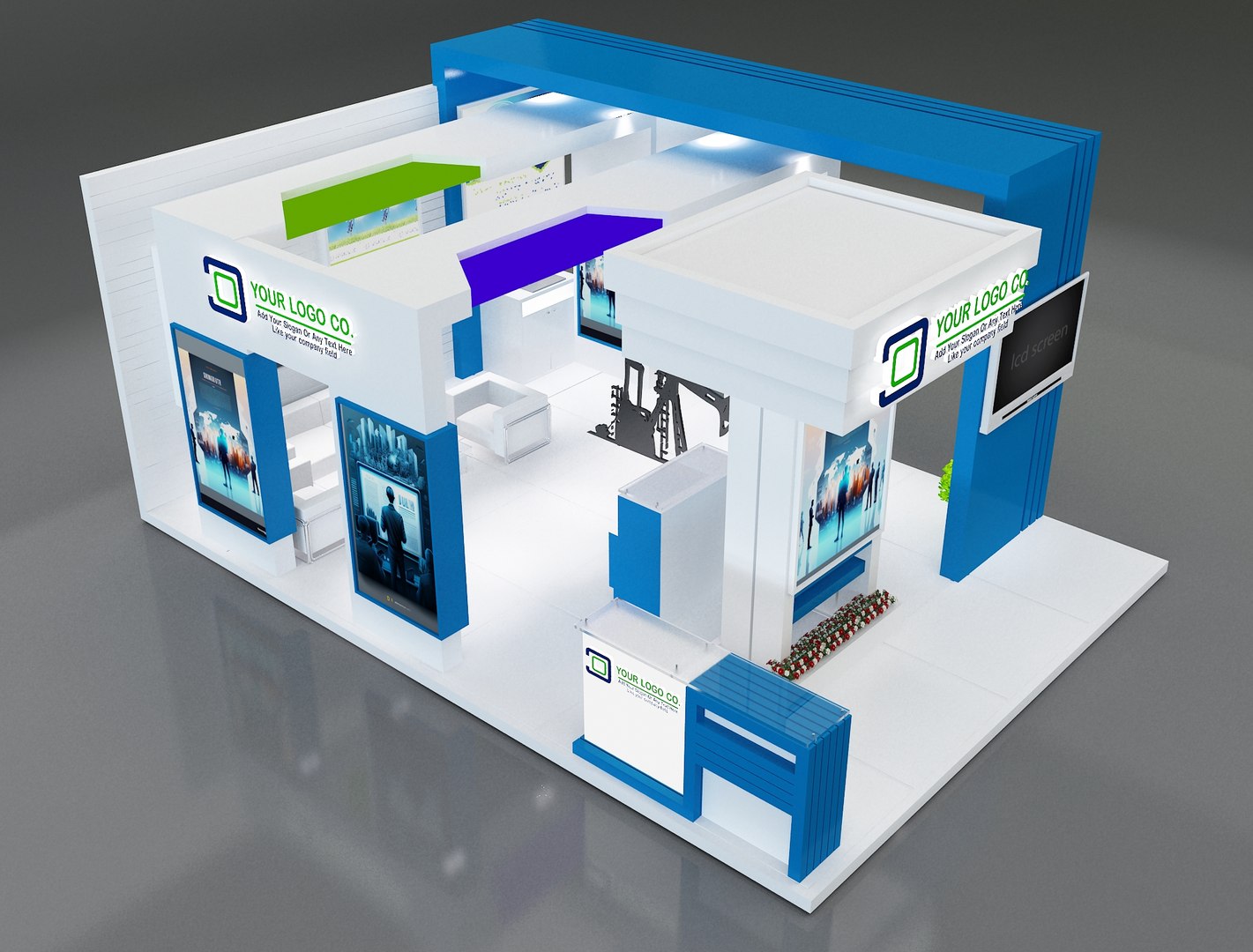 3D model stand exhibition booth - TurboSquid 1538182