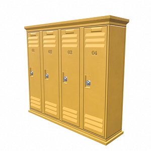 3D lockers05 pbr low-poly