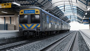 Metro Train - Railway Station model