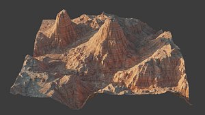 8K Detailed Cliff Landscape 3D