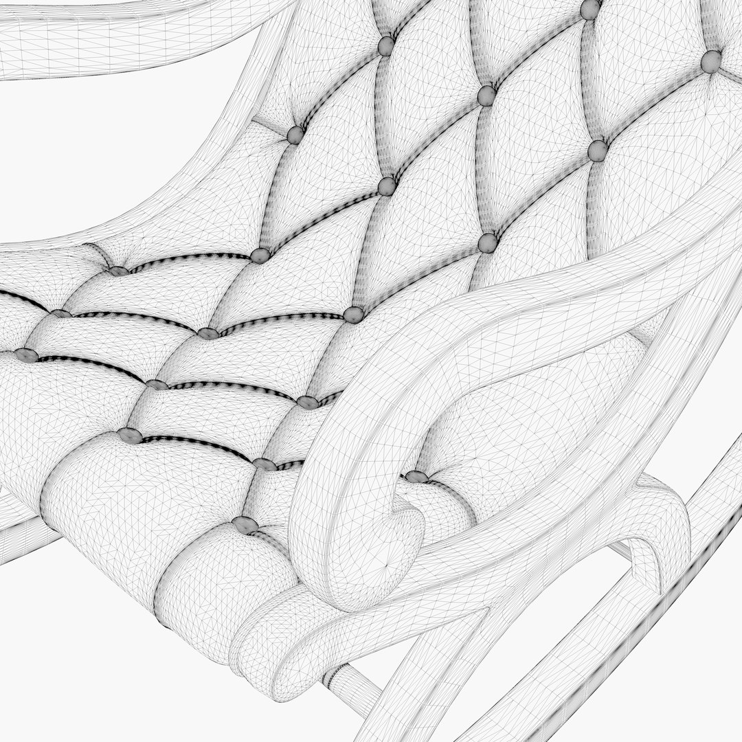 Rocking Chair With Footrest 3D Model - TurboSquid 1996918