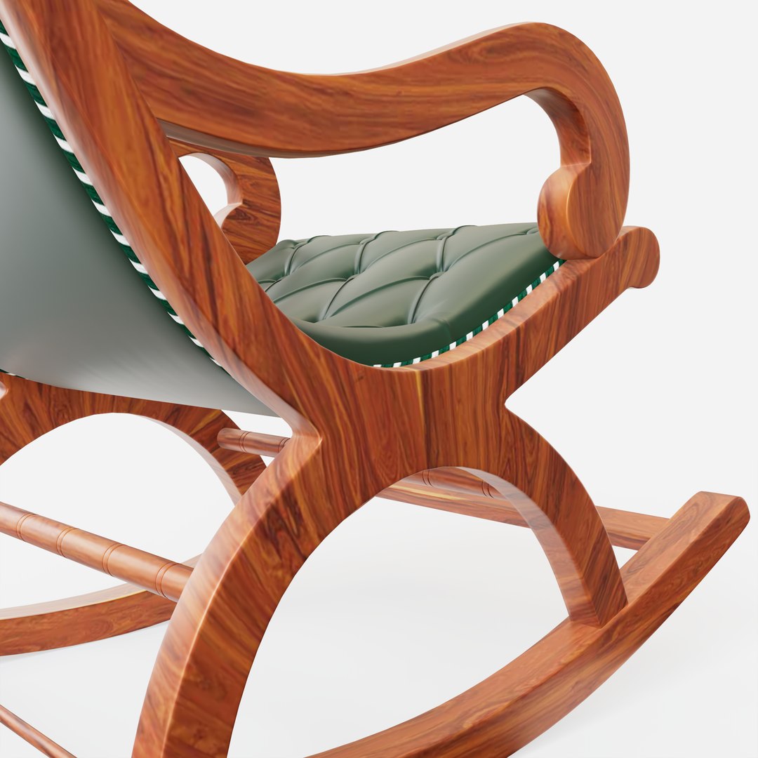 Rocking Chair With Footrest 3D Model - TurboSquid 1996918