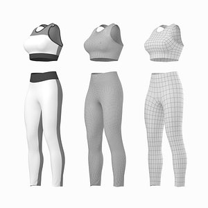 woman sportswear base mesh 3D model