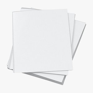3D small stack paper sheets