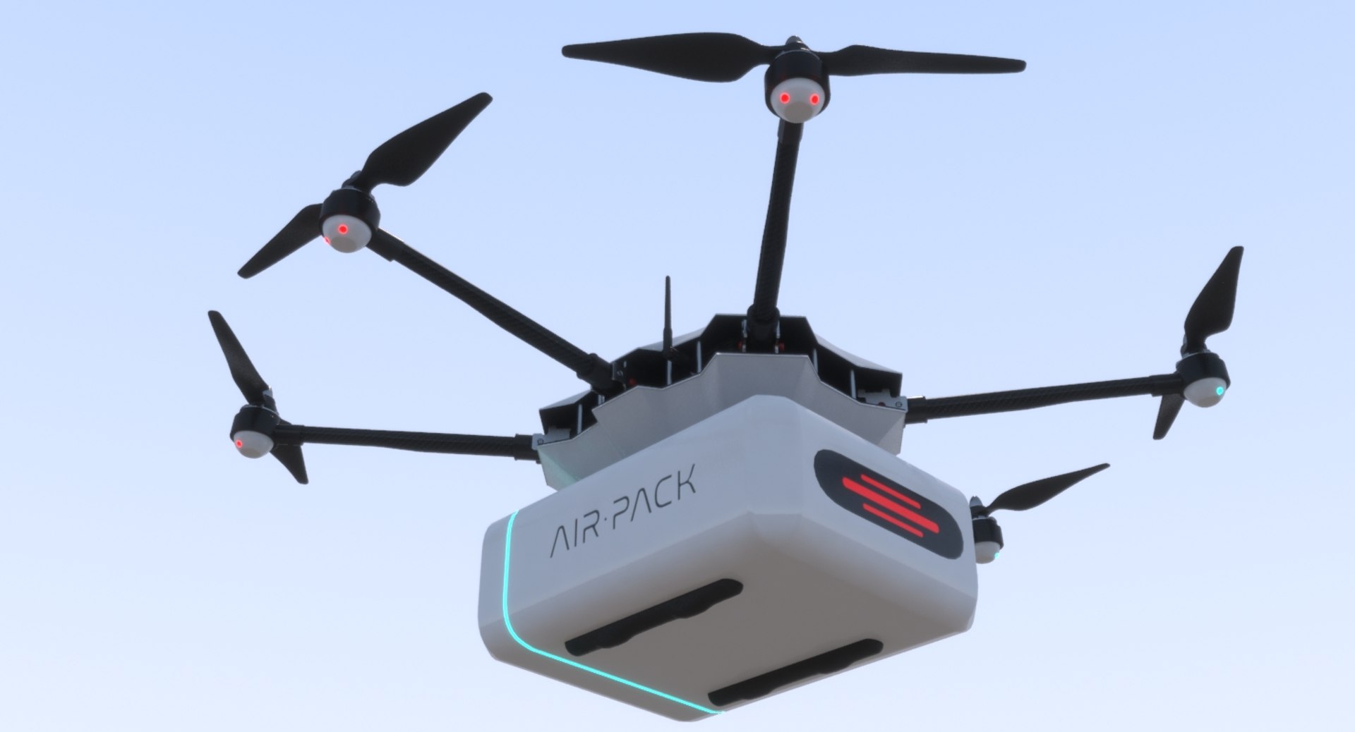 3d Model Concept Delivery Drone