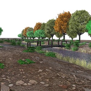 flowing river scene animations 3D