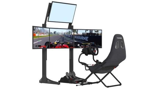 Butaca simulador PLAYSEAT Cabina para vídeo juegos de carreras para una TV  32 a 55 Vesa max 400x400mm