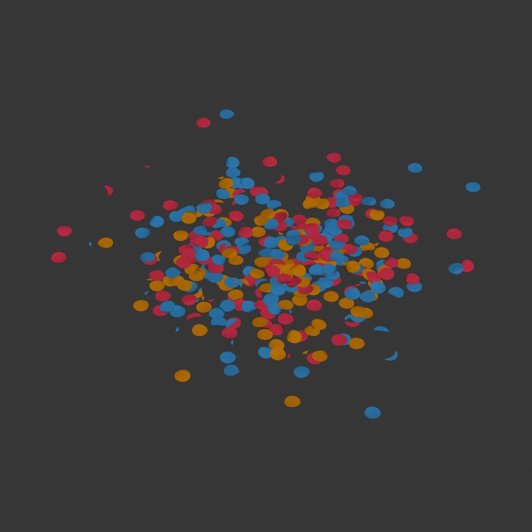 Confetti 3D model preview